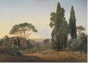 Fritz Petzholdt A View from Villa Adriana, Tivoli painting
